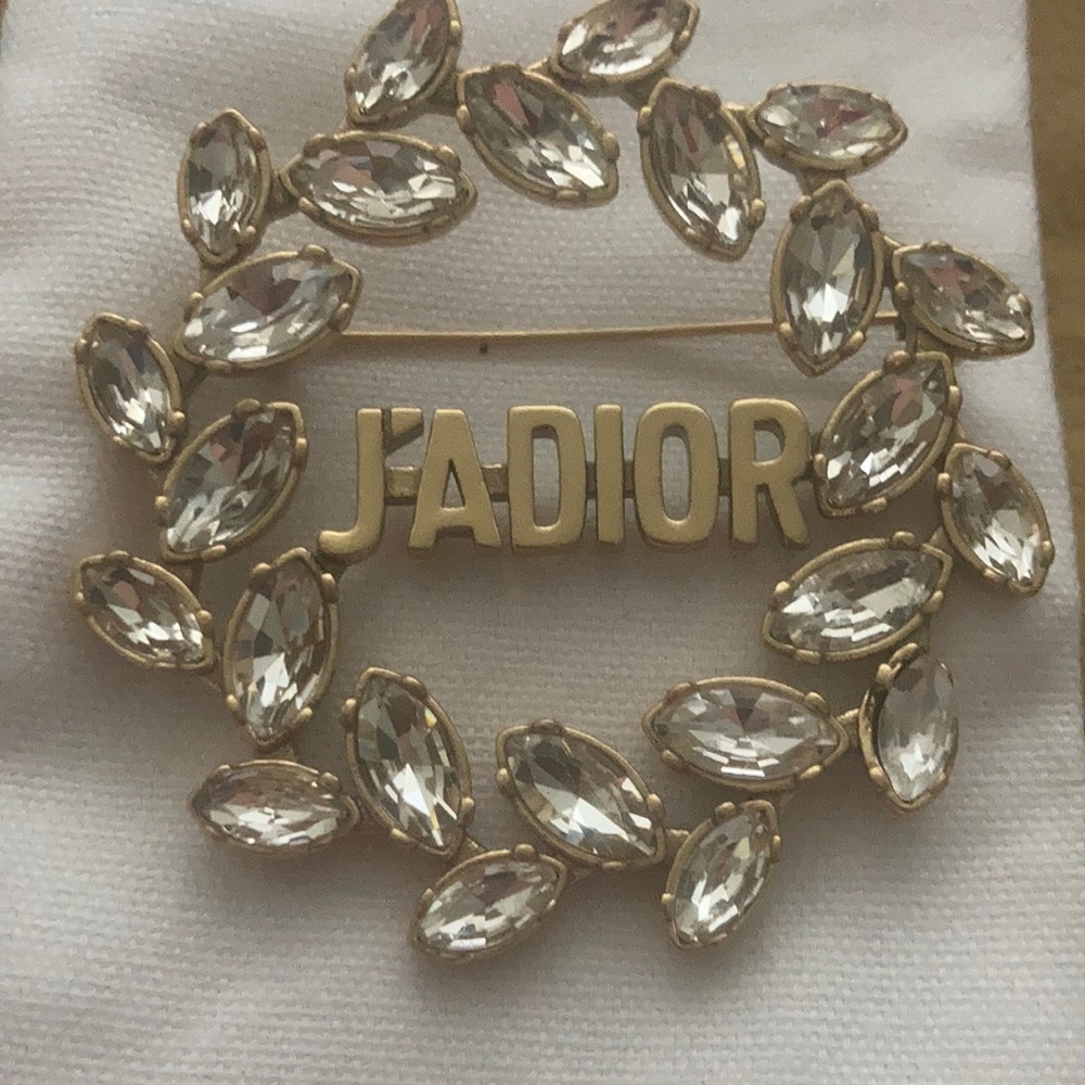 Dior Logo Brooch Gols NWOT